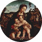 Piero di Cosimo, Madonna mit Hl. Johannes dem Taufer, Tondo
